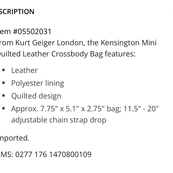 Kurt Geiger Black Quilted Shoulder Bag - Picture 6 of 6